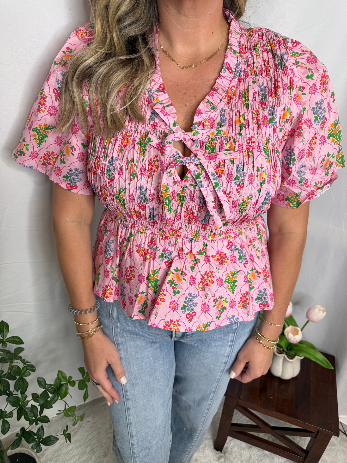 The Pink Floral Top