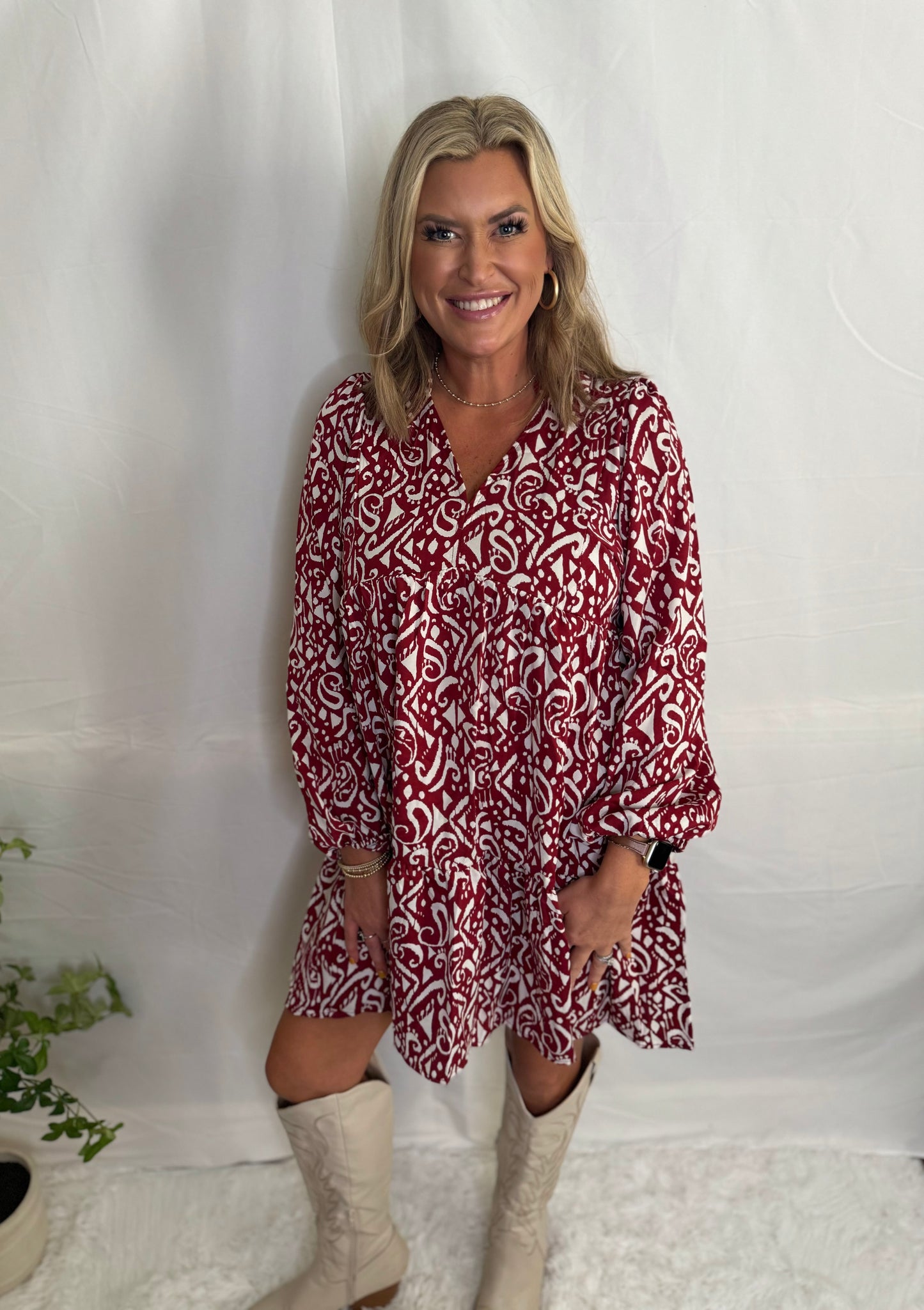 The Wine Night Dress- Burgundy