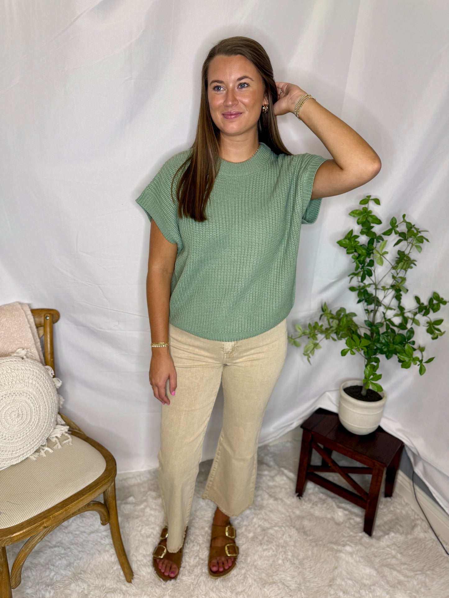 Short Sleeve Oversized Casual Sweater