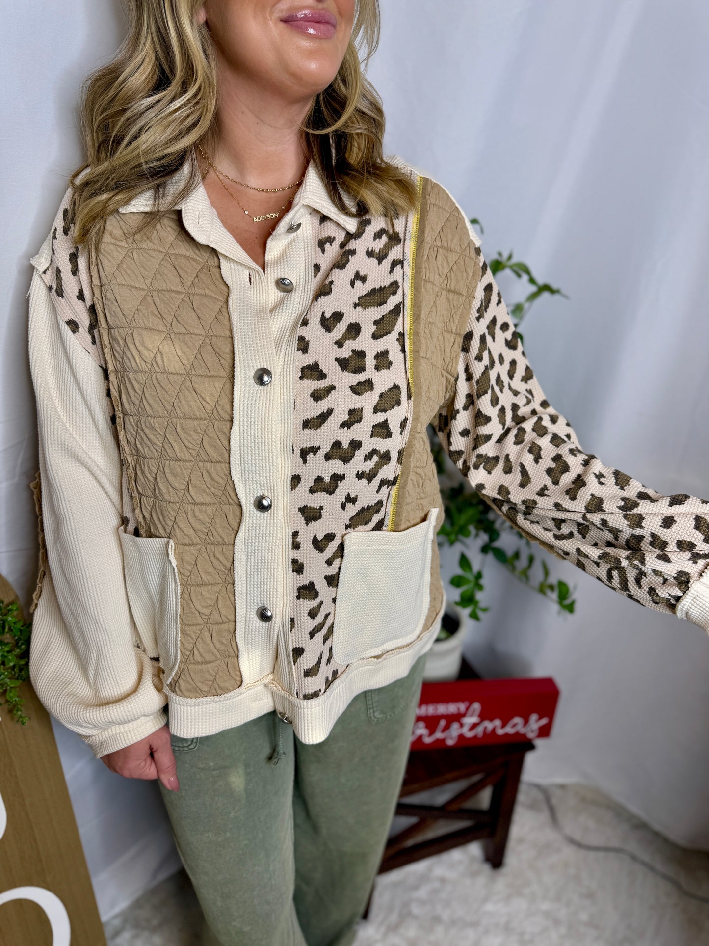 Floral Print Contrast Jacket