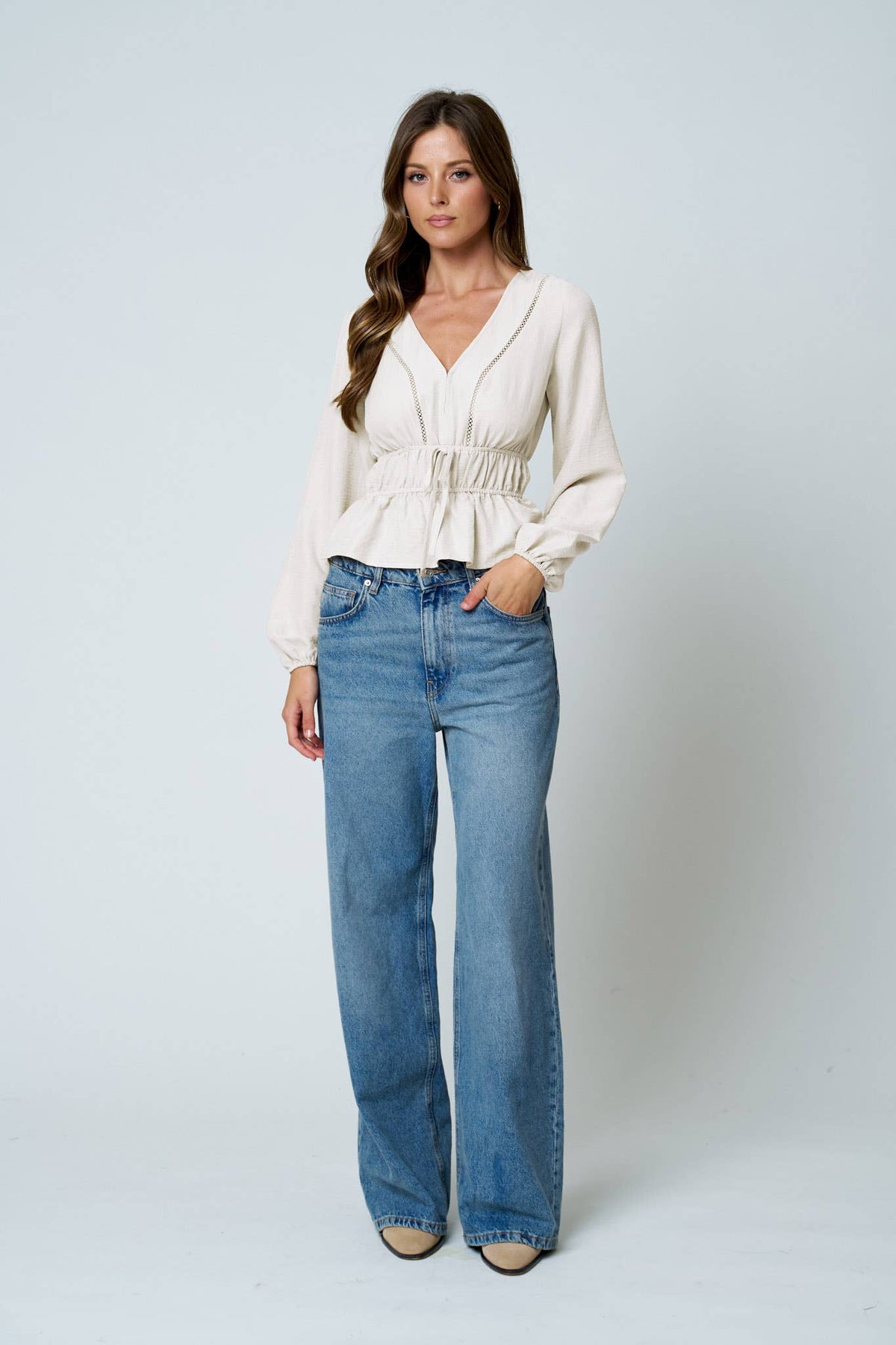 LADDER LACE TRIM TOP