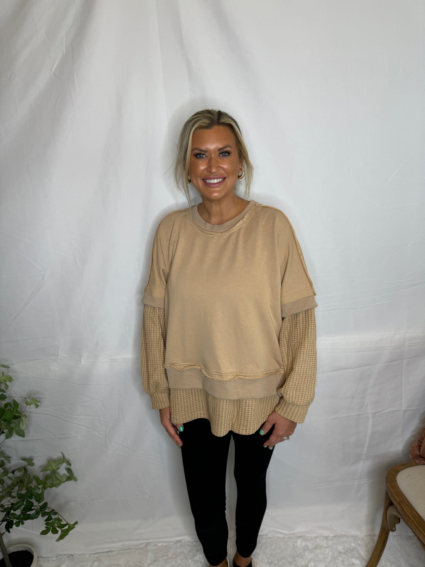 The Contrast Sweat Shirt Top