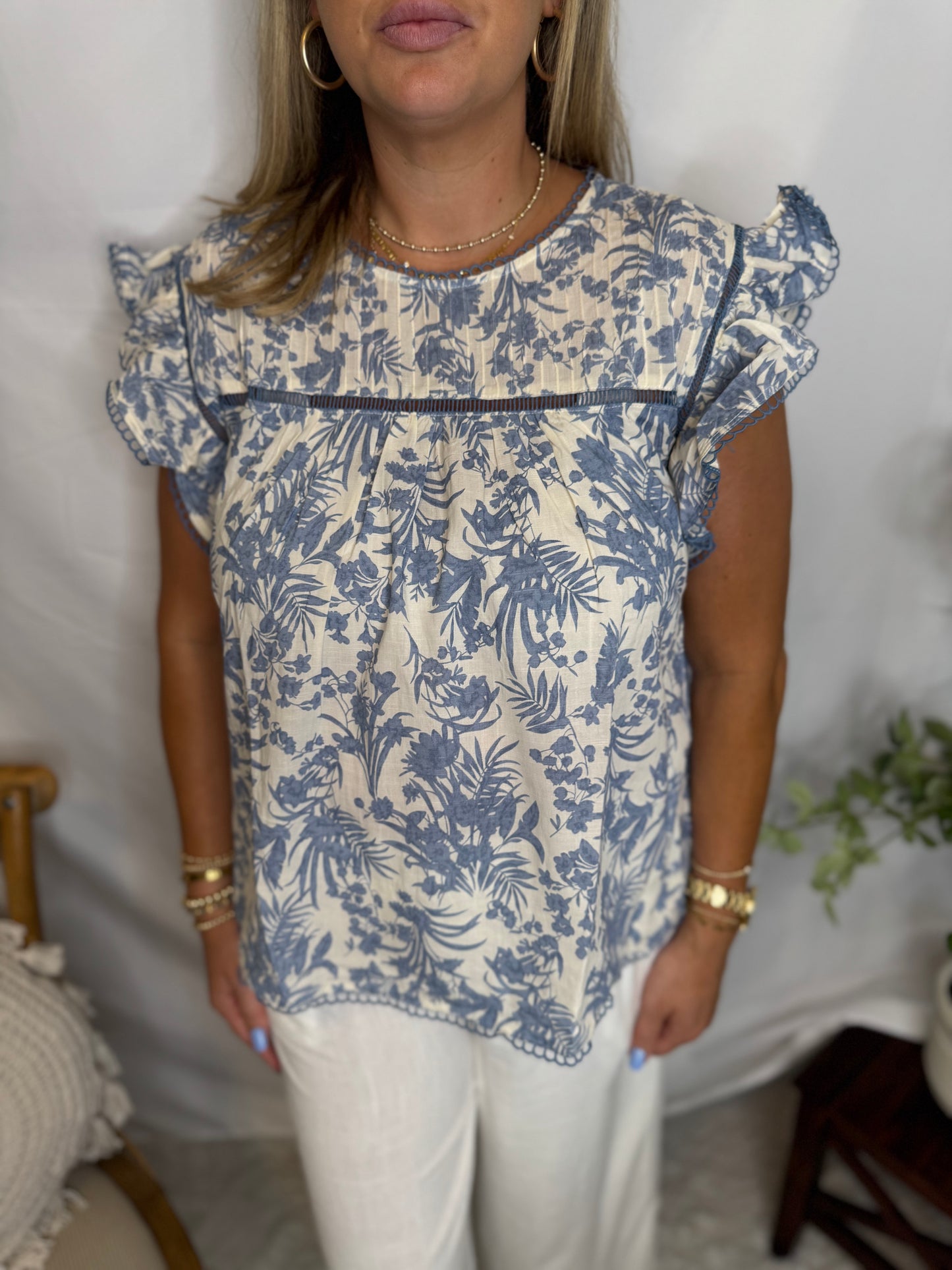 The Blue Garden Top
