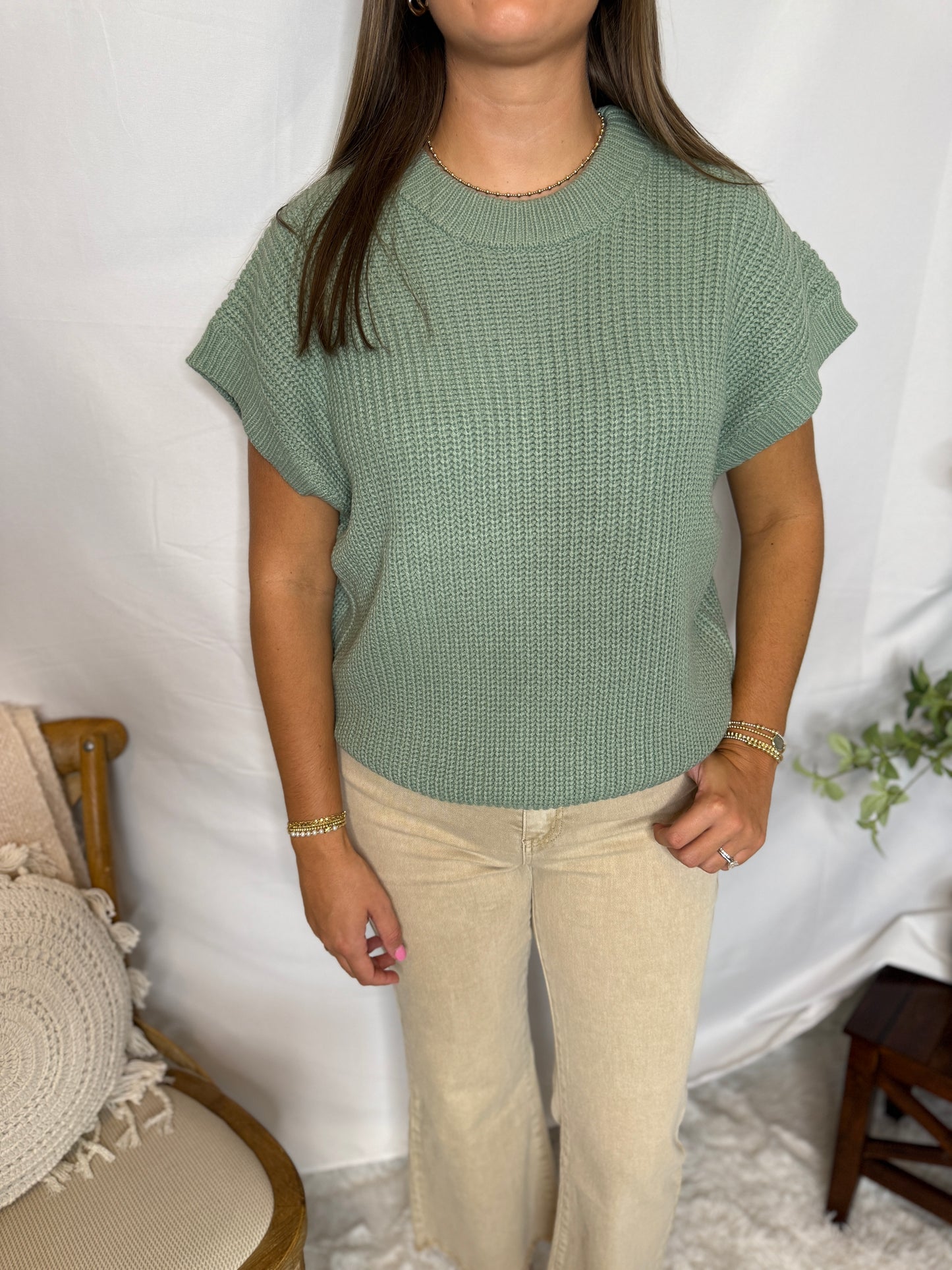 Short Sleeve Oversized Casual Sweater