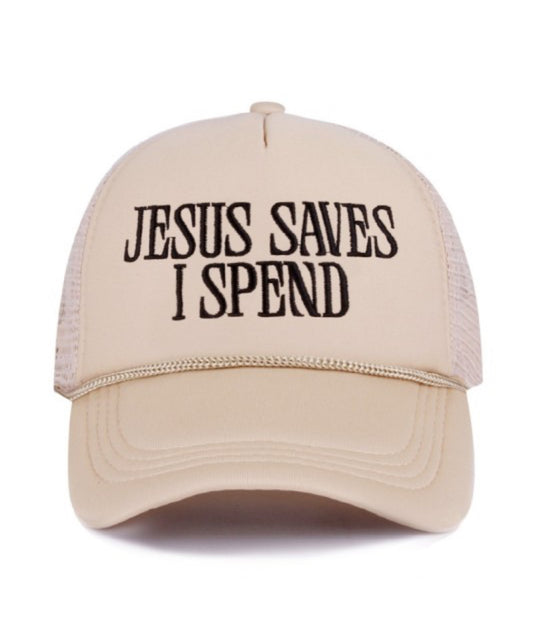 Jesus Saves I Spend Hat