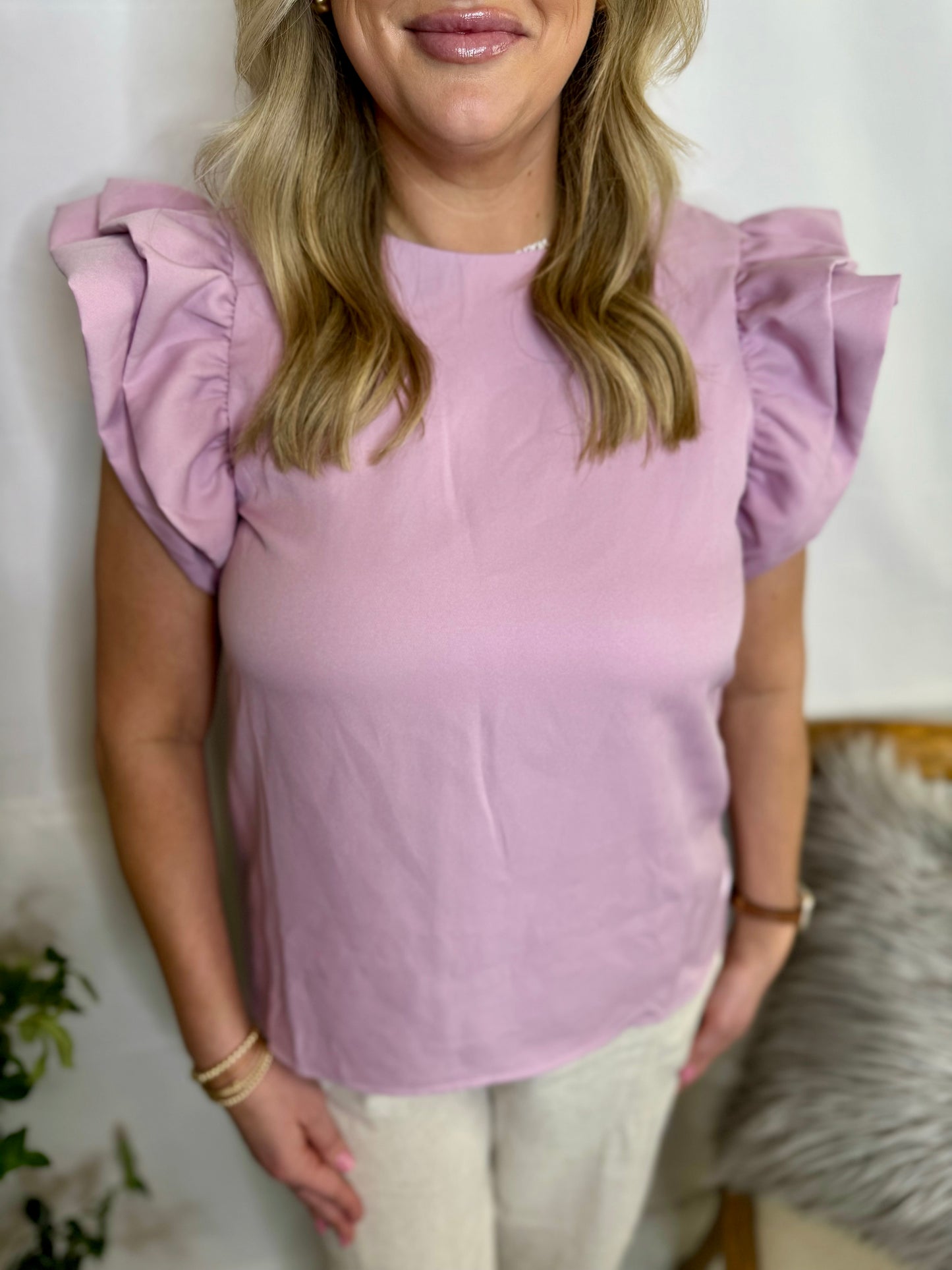 The Puff Sleeve Blouse - Lavender