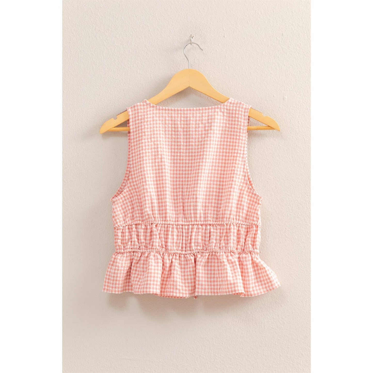 The V-Neck Gingham Top