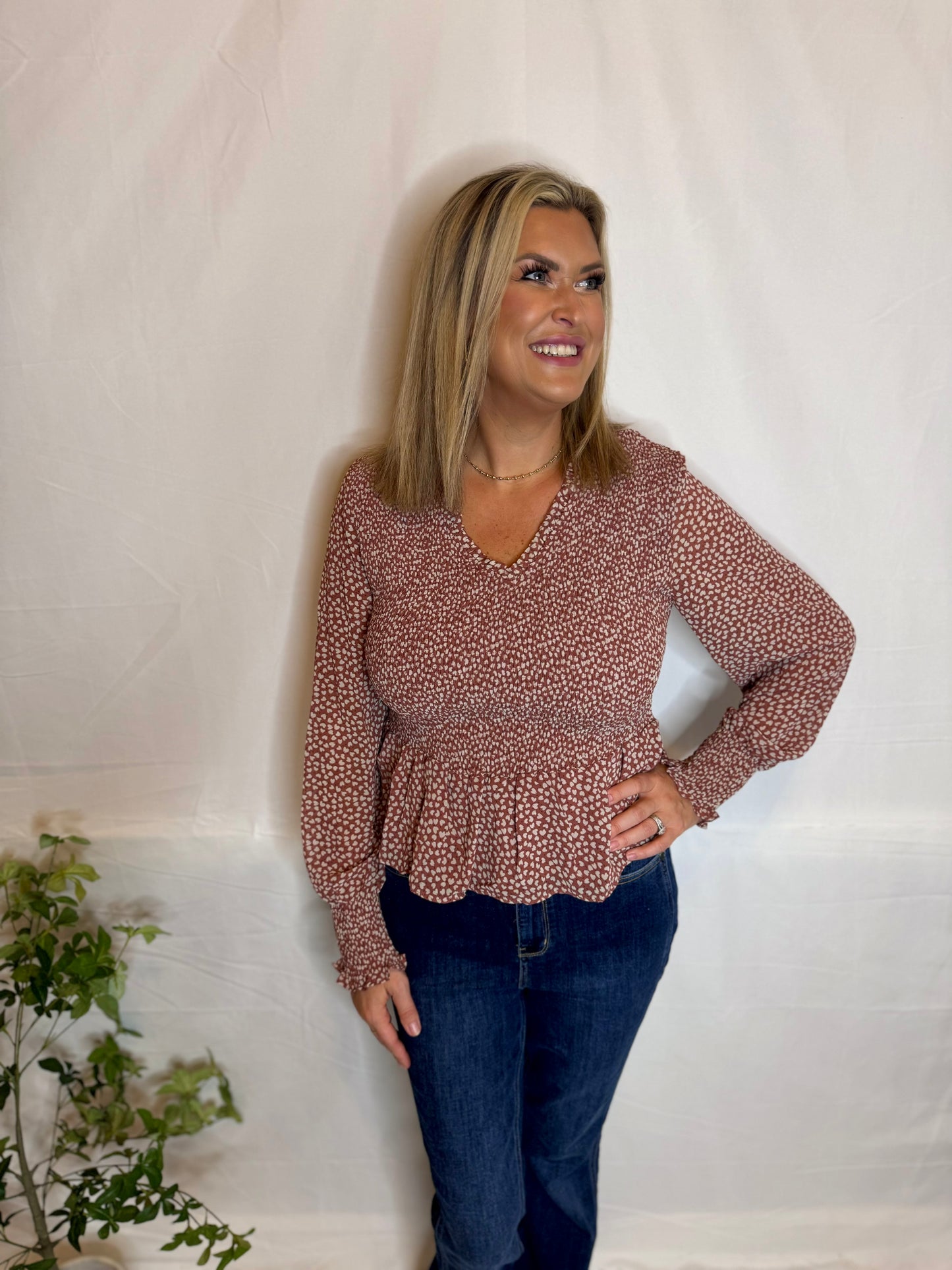 The Smocked Peplum Top