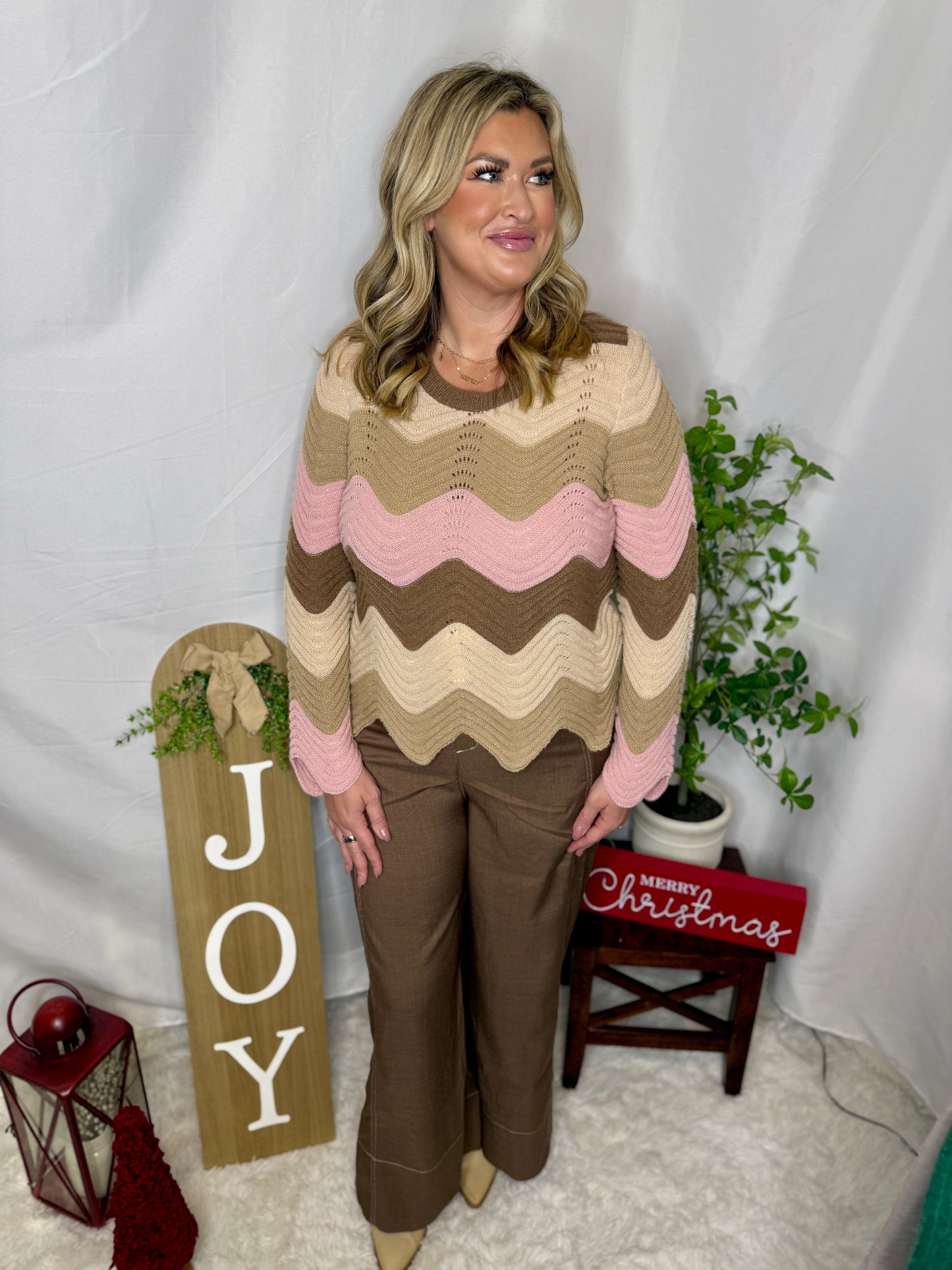 Waive Color Block Sweater