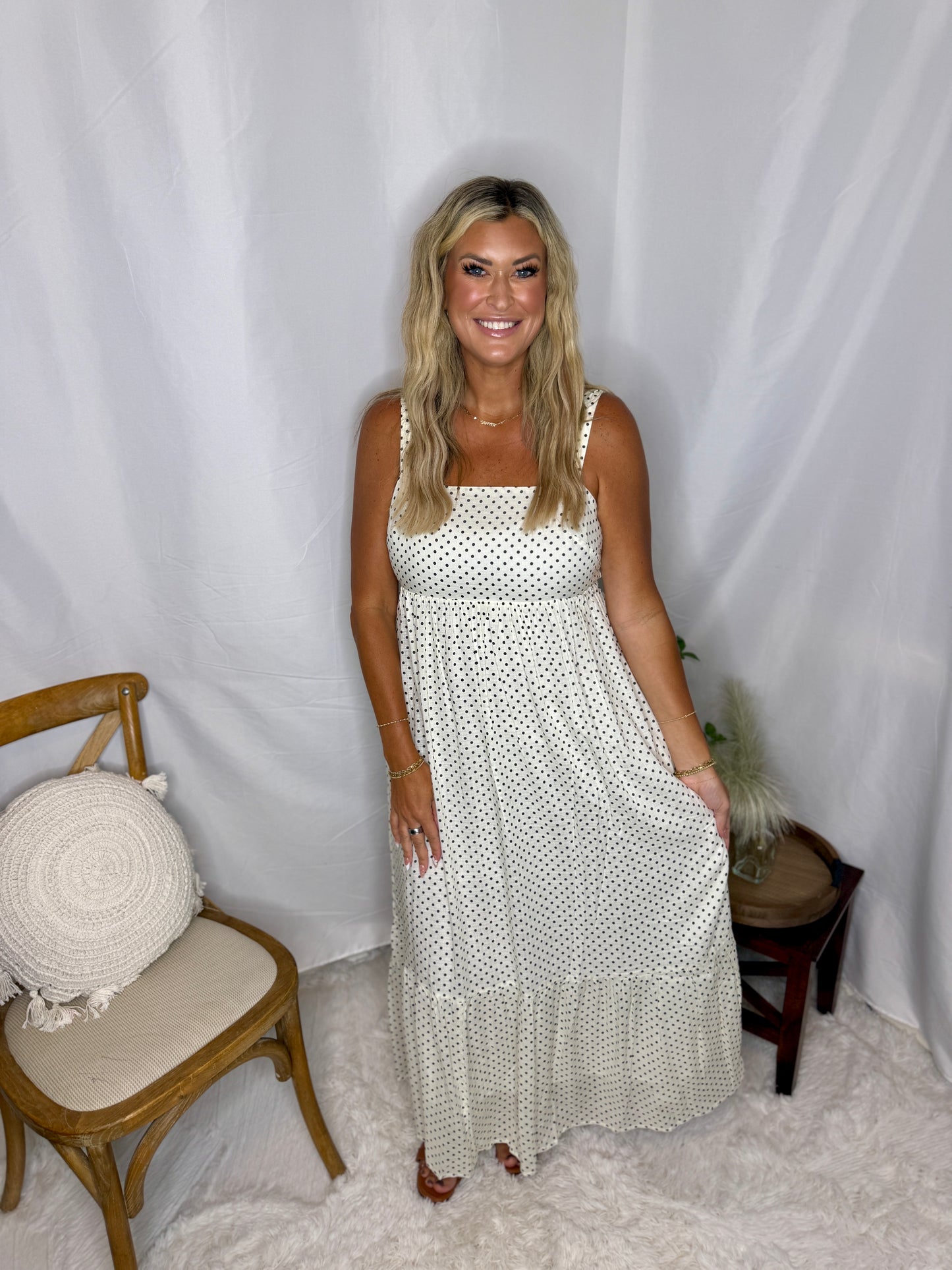 Polka Dot Bow Maxi