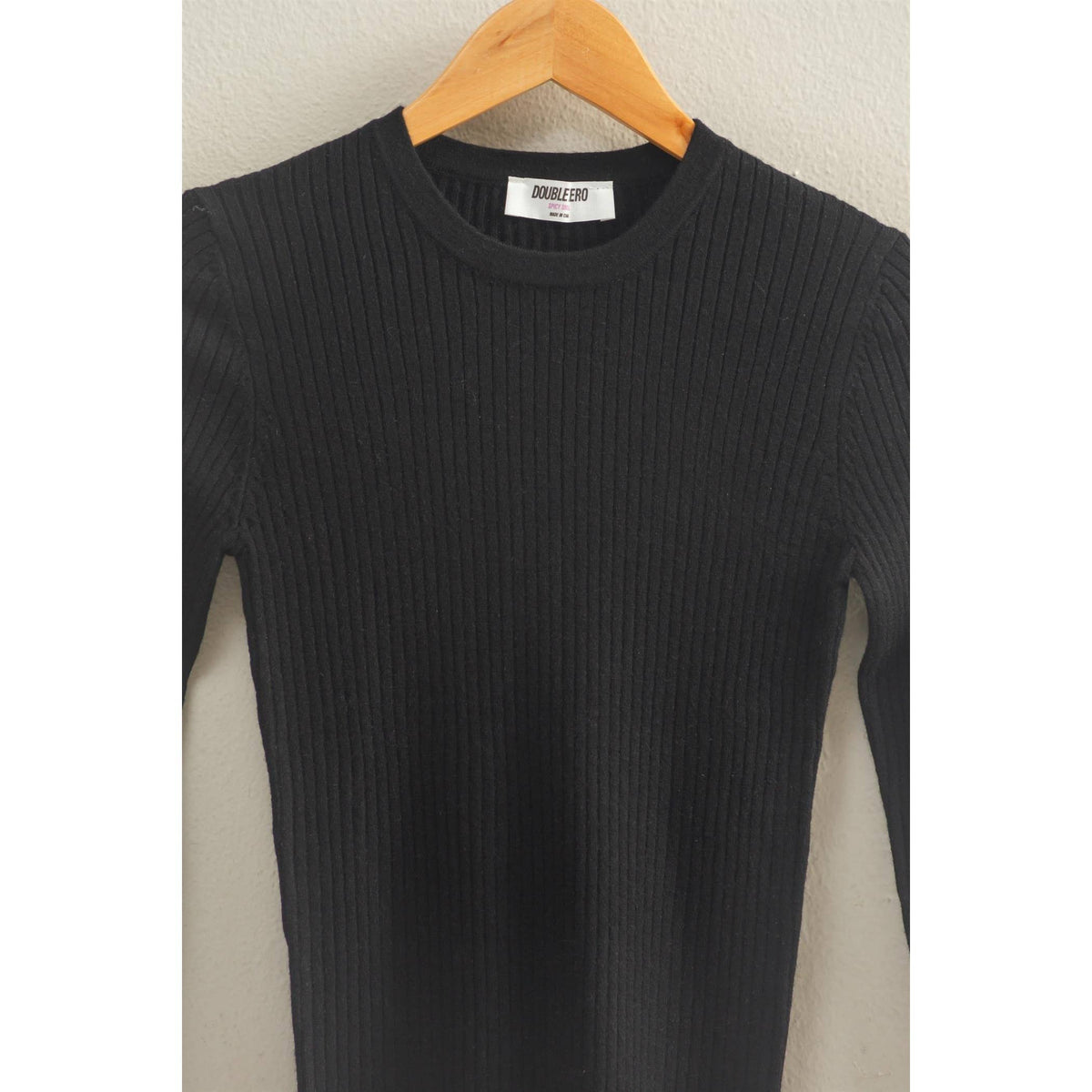Ribbed Long Sleeve Knit Top