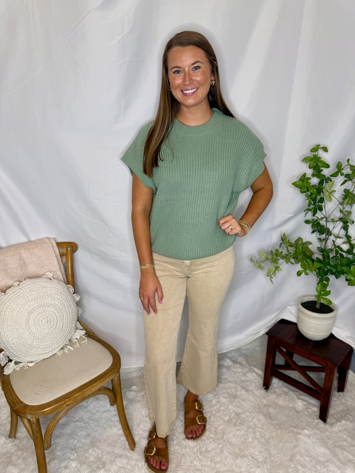 Short Sleeve Oversized Casual Sweater