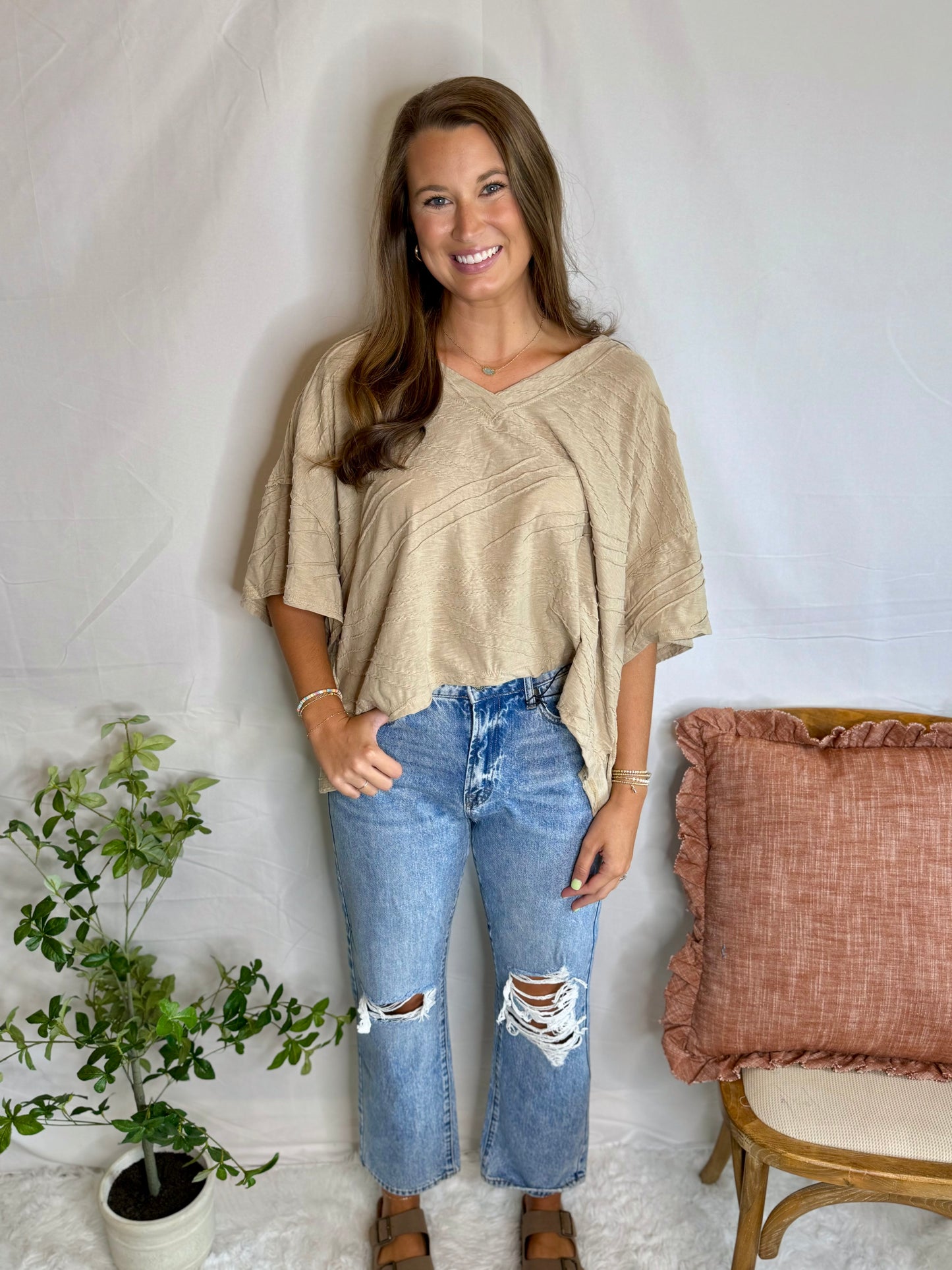 The Emma Top- Taupe