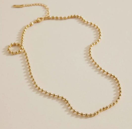 Gold Beaded Necklace