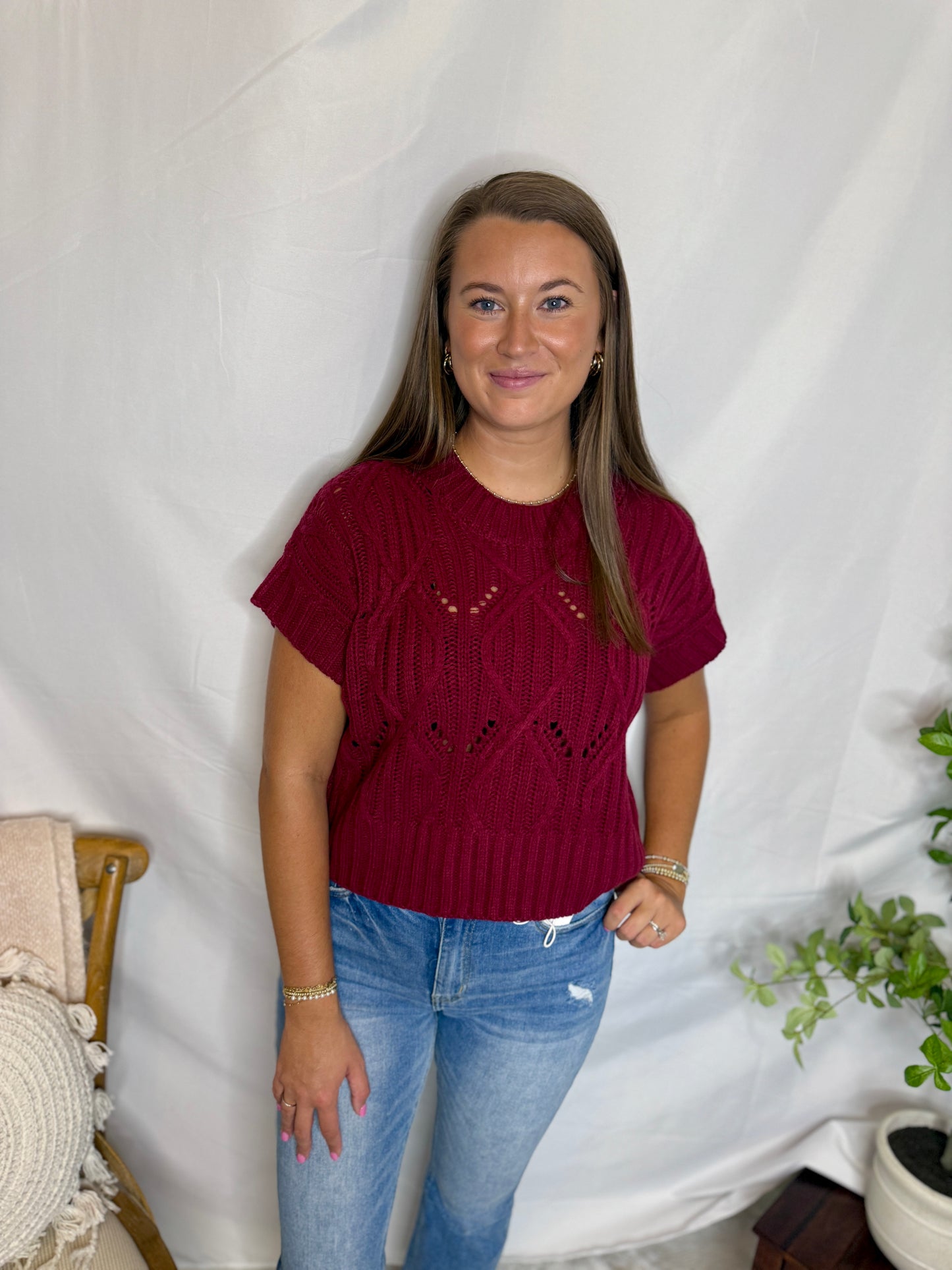 The Emmy Short Sleeve Sweater