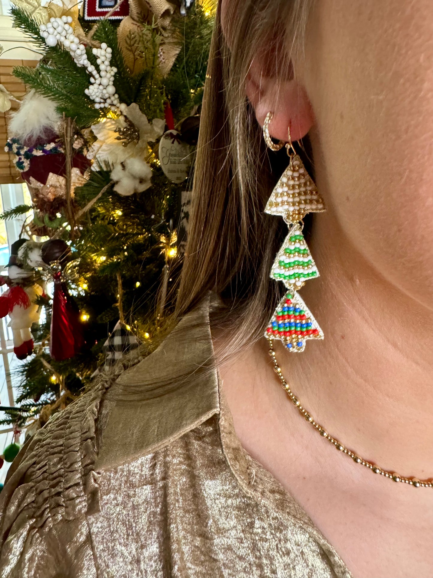 Christmas Beaded Earrings