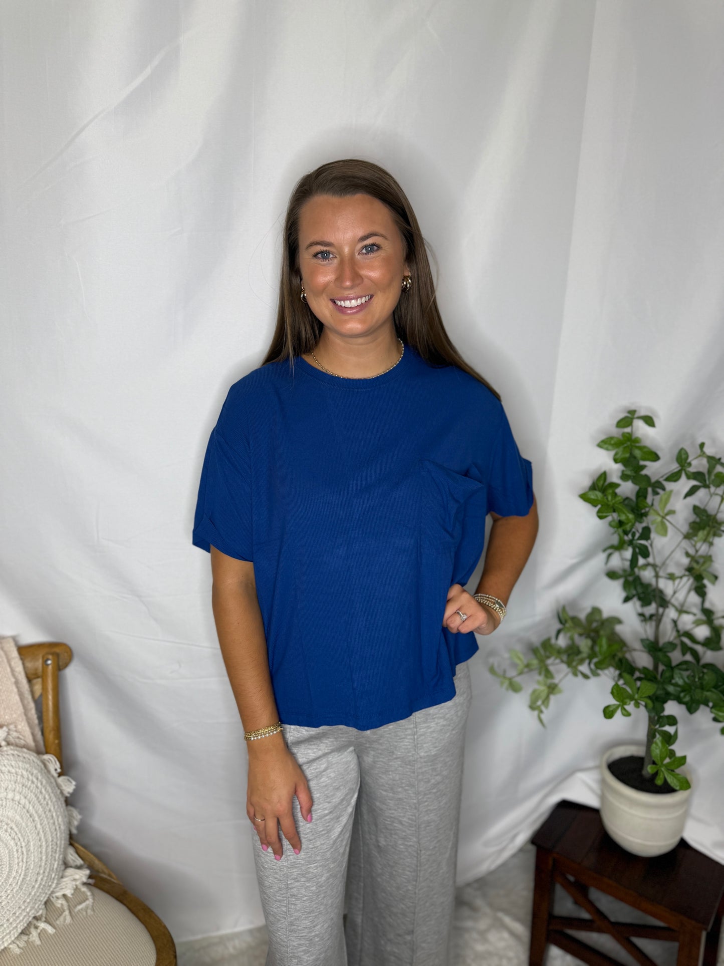 Ribbed Pocket Tee