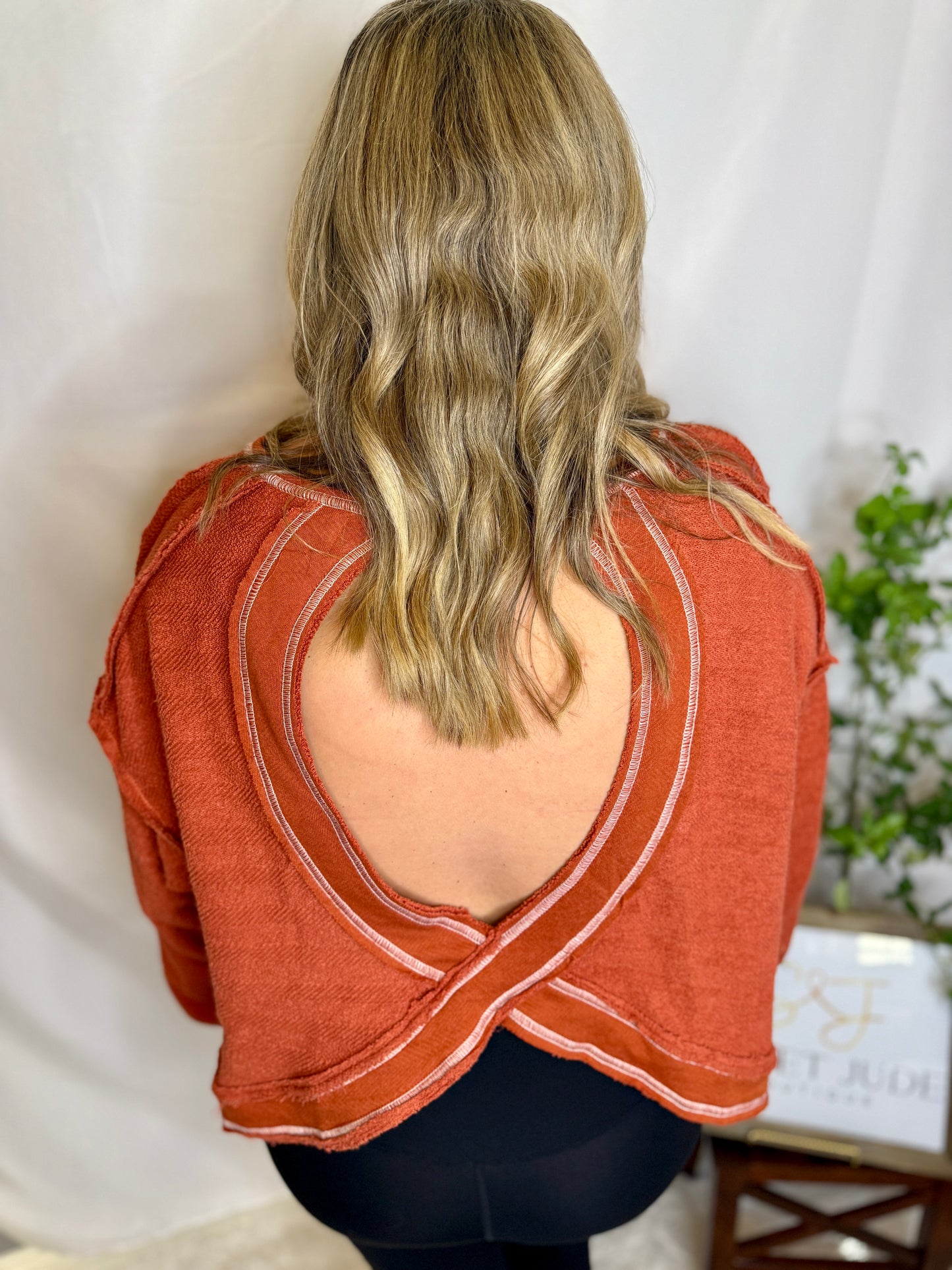 Bucketlist Open Back Pullover