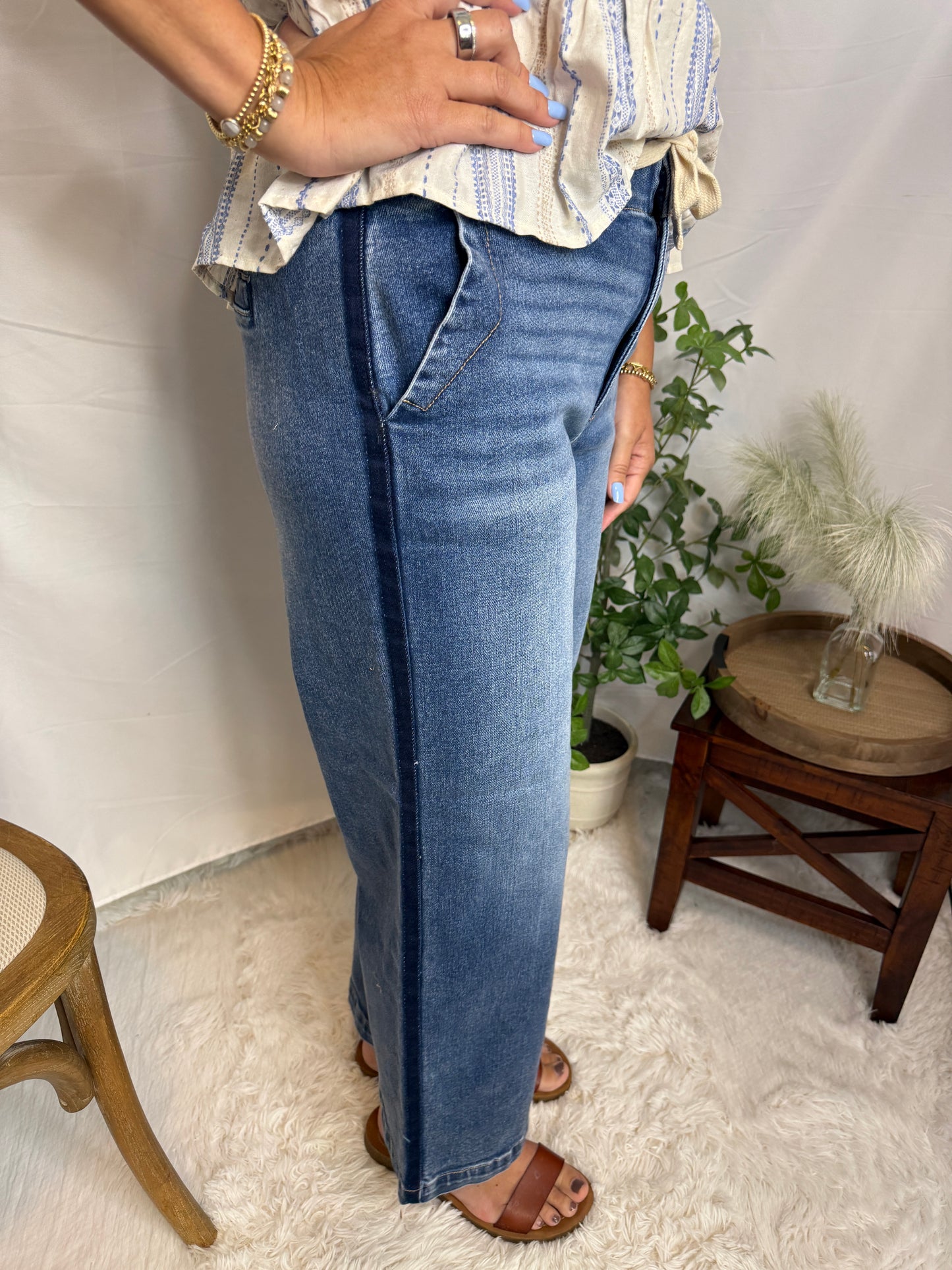 The Risen Tie Denim Pants