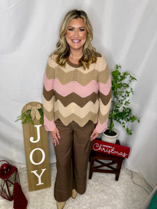 Waive Color Block Sweater