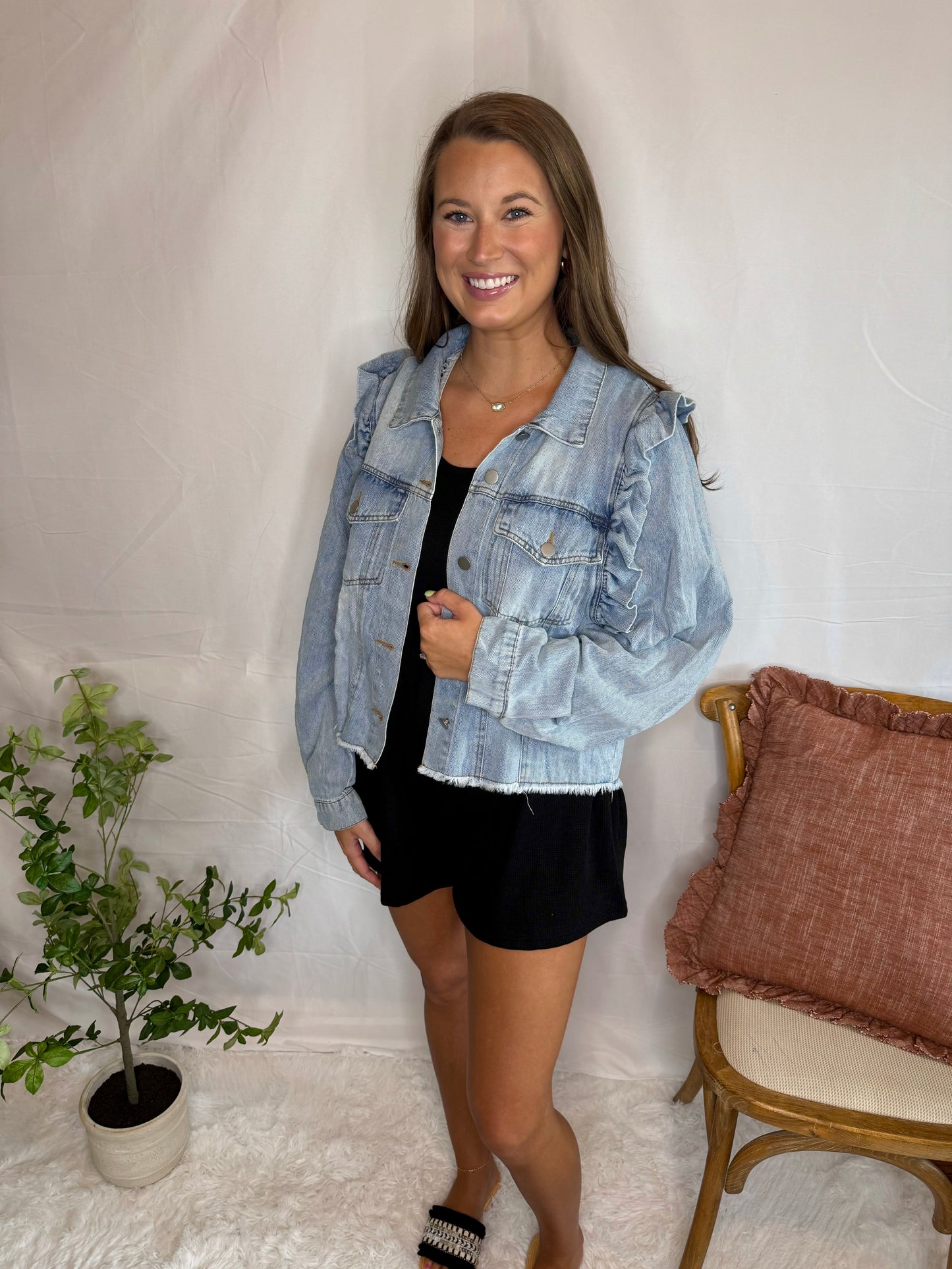 The Ruffle Denim Jacket