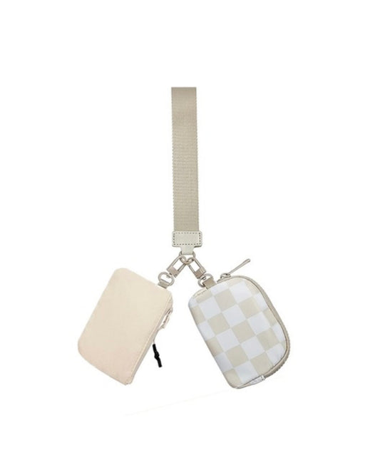 The Dual Pouch Wristlet Keychain