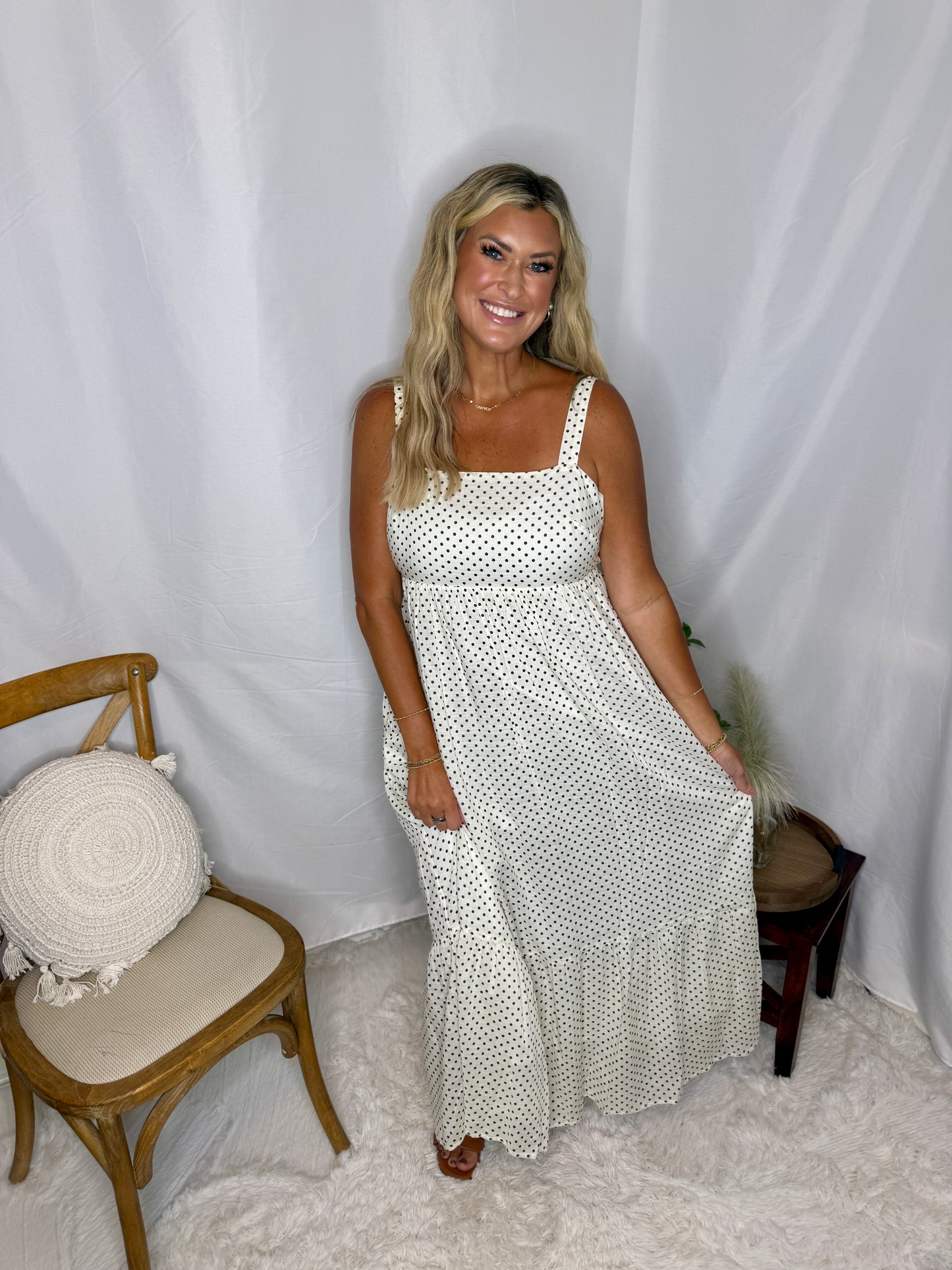 Polka Dot Bow Maxi