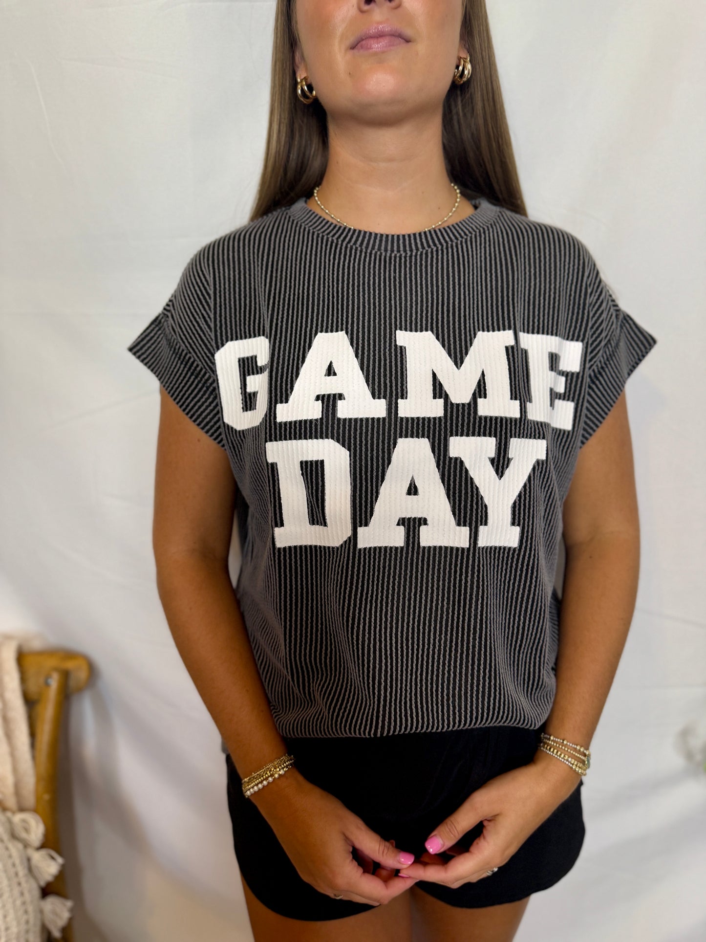 Gameday Ribbed Knit Top