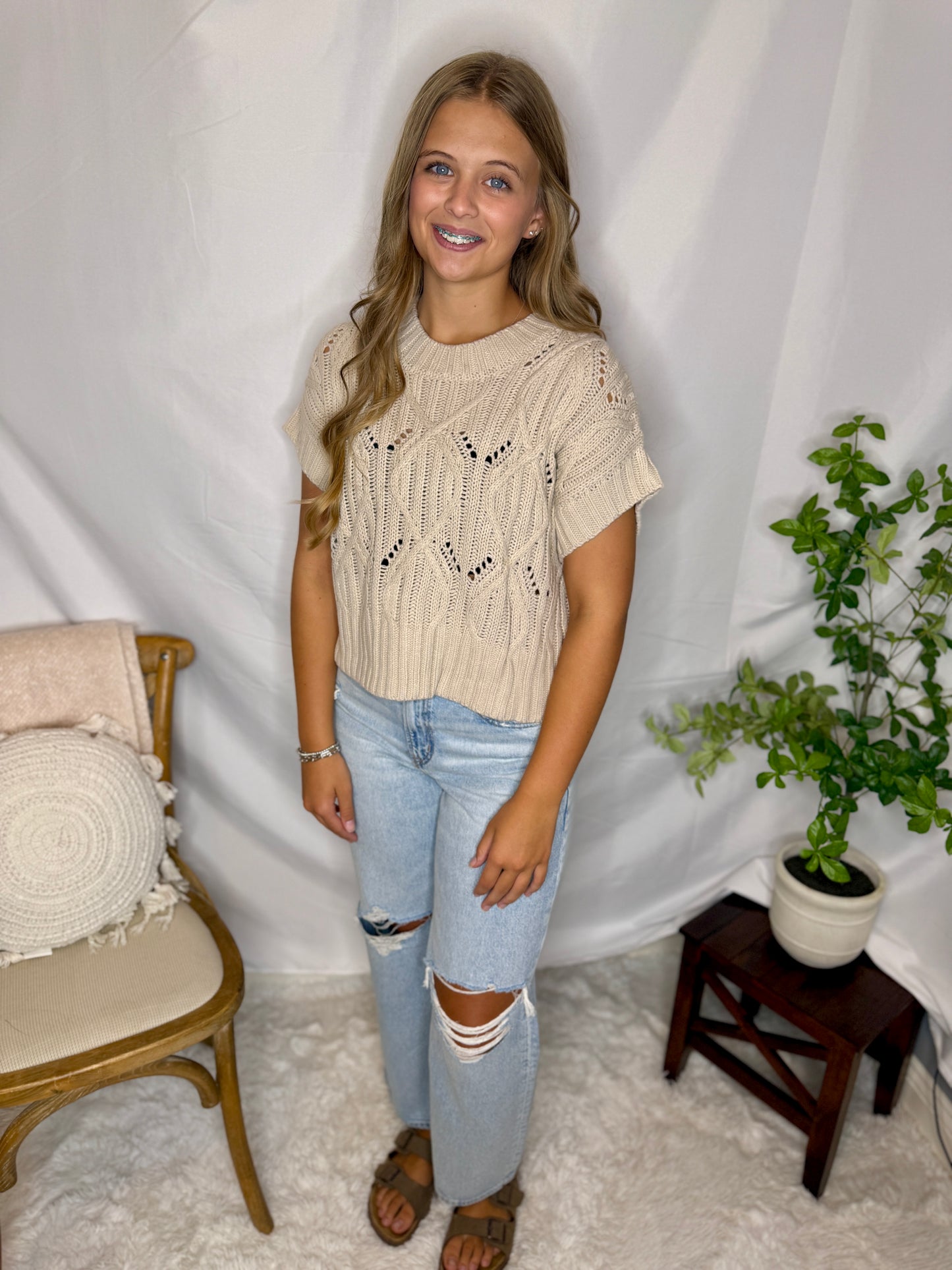 The Emmy Short Sleeve Sweater