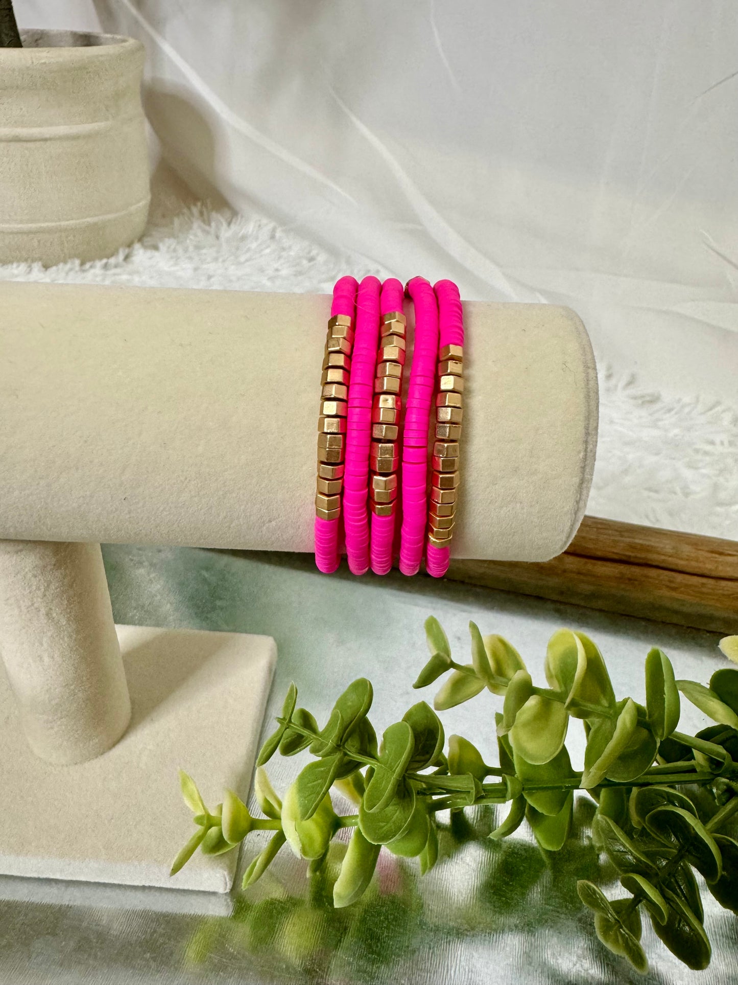 The Hot Pink & Gold Bracelet