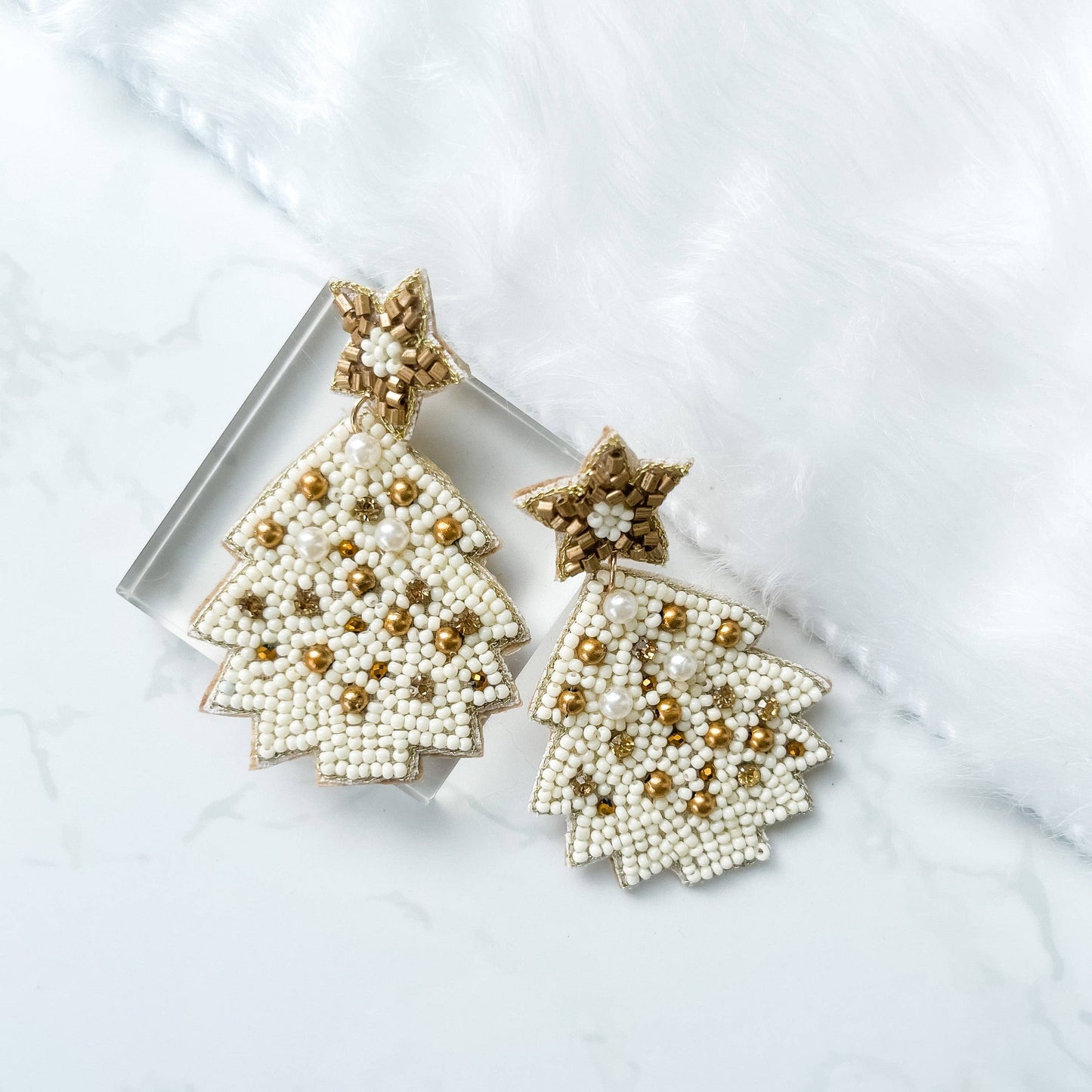 The Gold and Cream Christmas Tree Drops