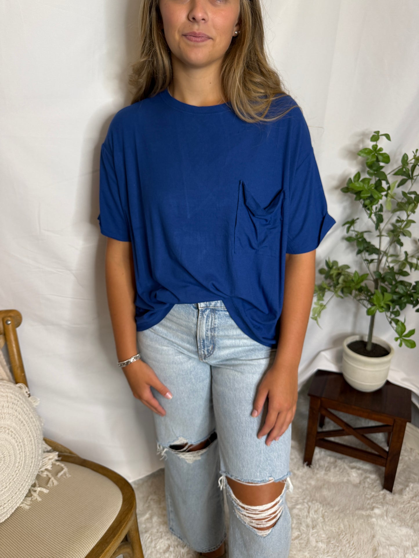 Ribbed Pocket Tee
