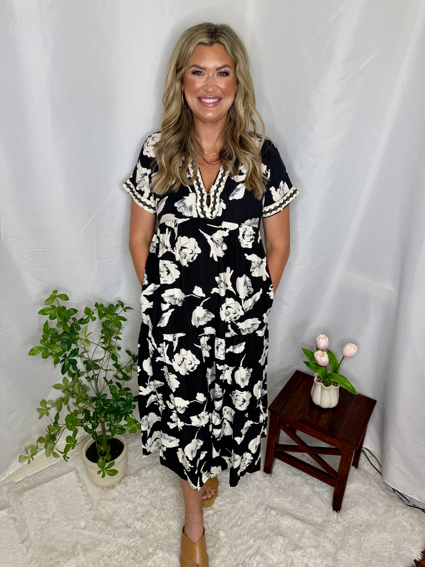 Grace Floral Midi Dress