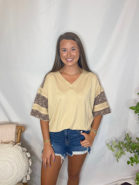 The Leopard French Terry Top