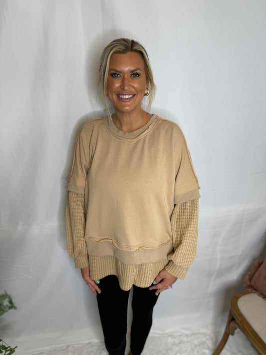 The Contrast Sweat Shirt Top