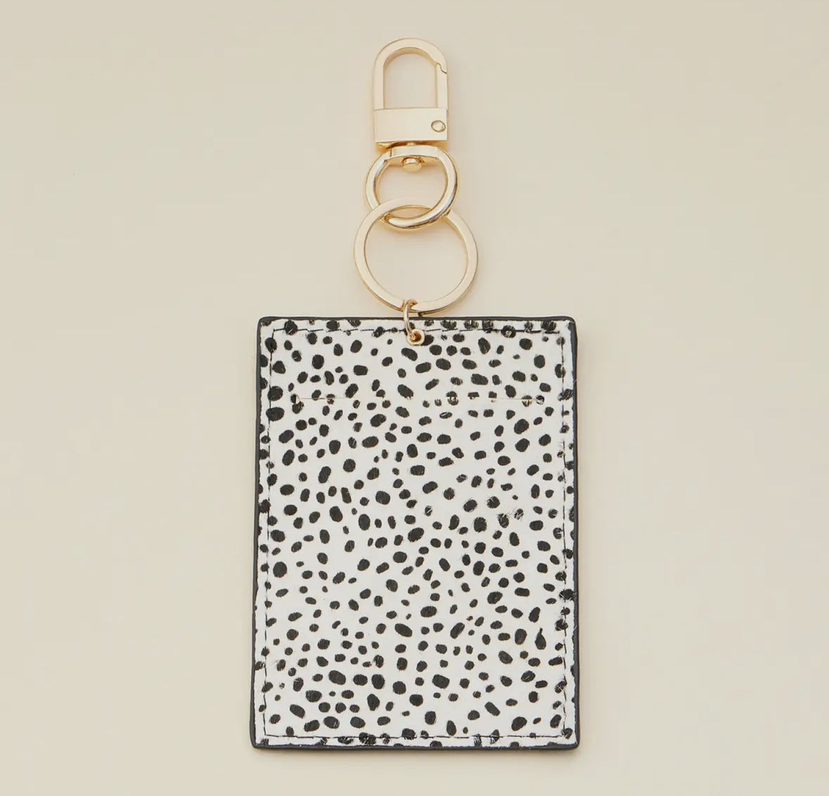 Animal Print Card Holder Key Chain