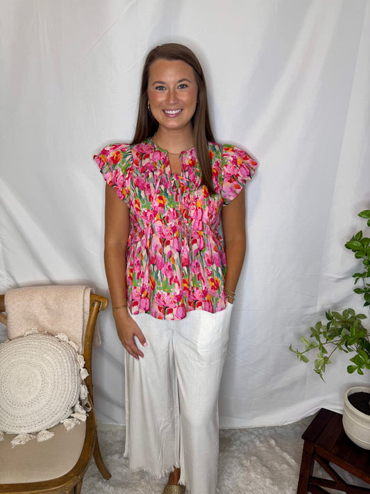 The Peony Pink Top