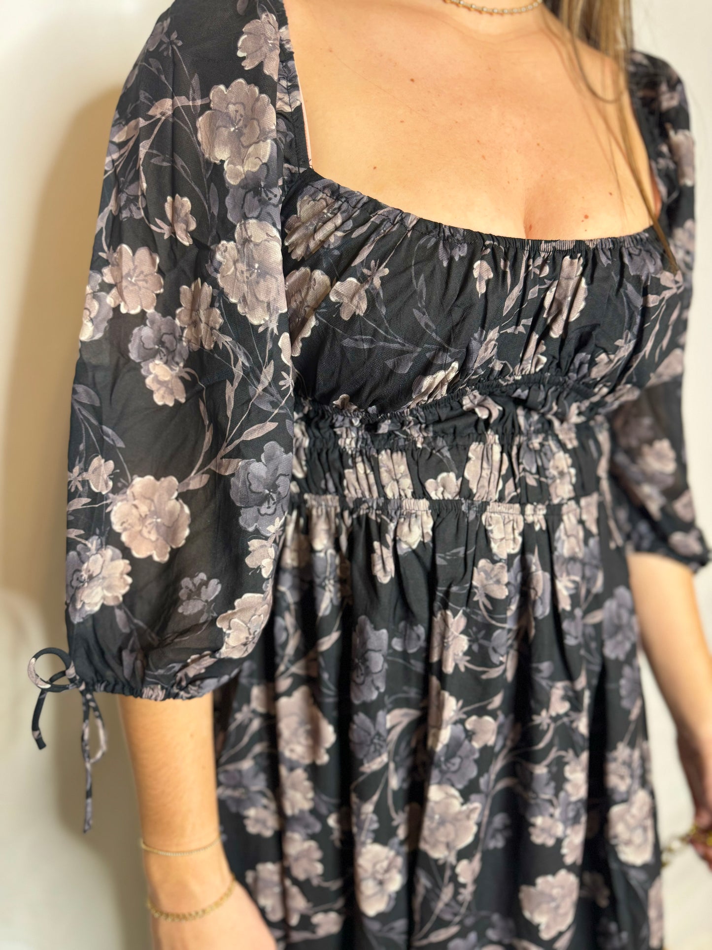 The Floral Square Neck Maxi Dress