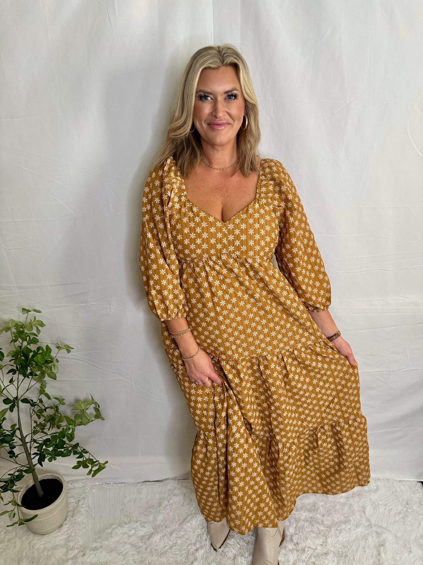 The Mustard Daisy Maxi