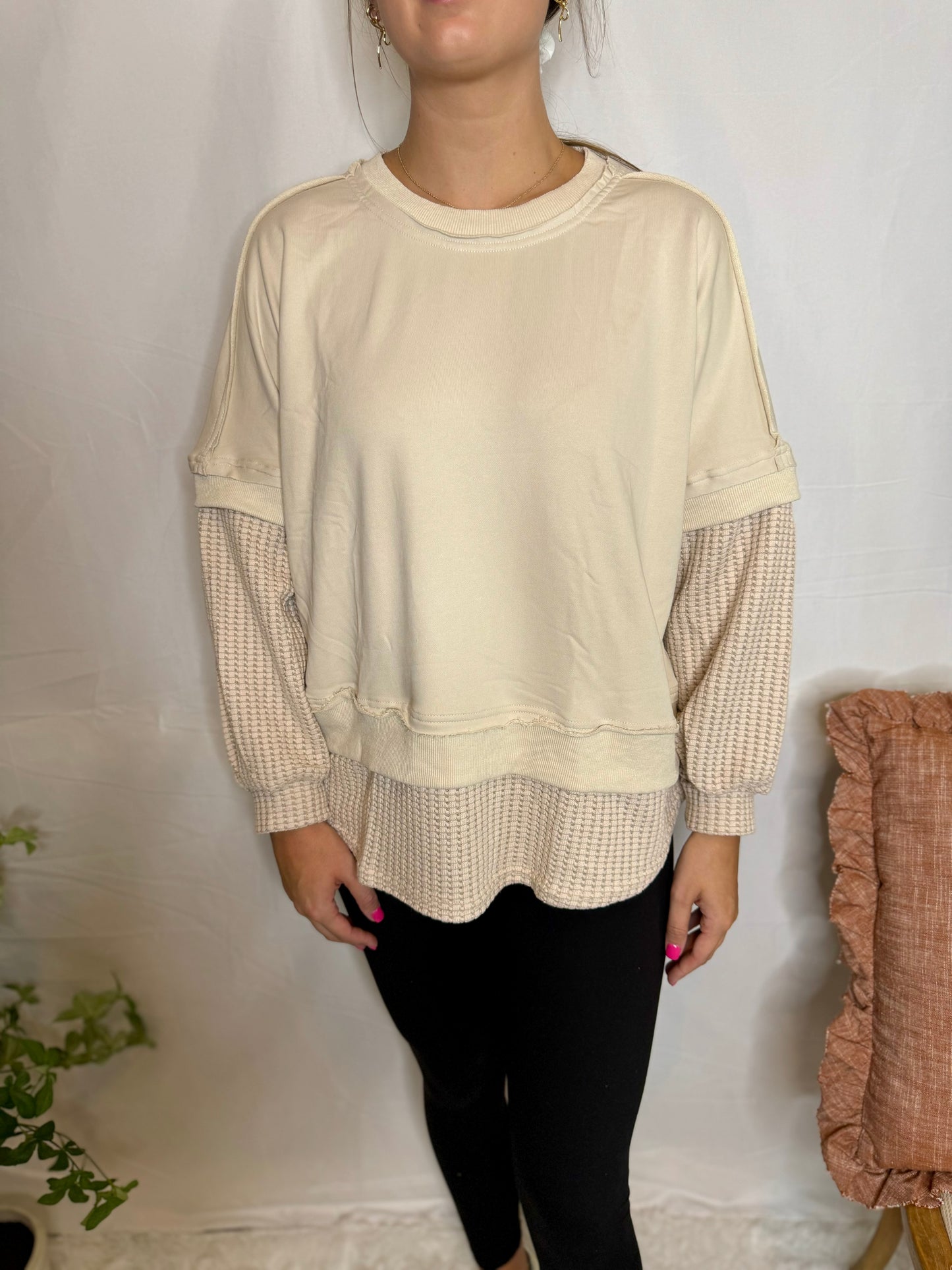 The Contrast Sweat Shirt Top