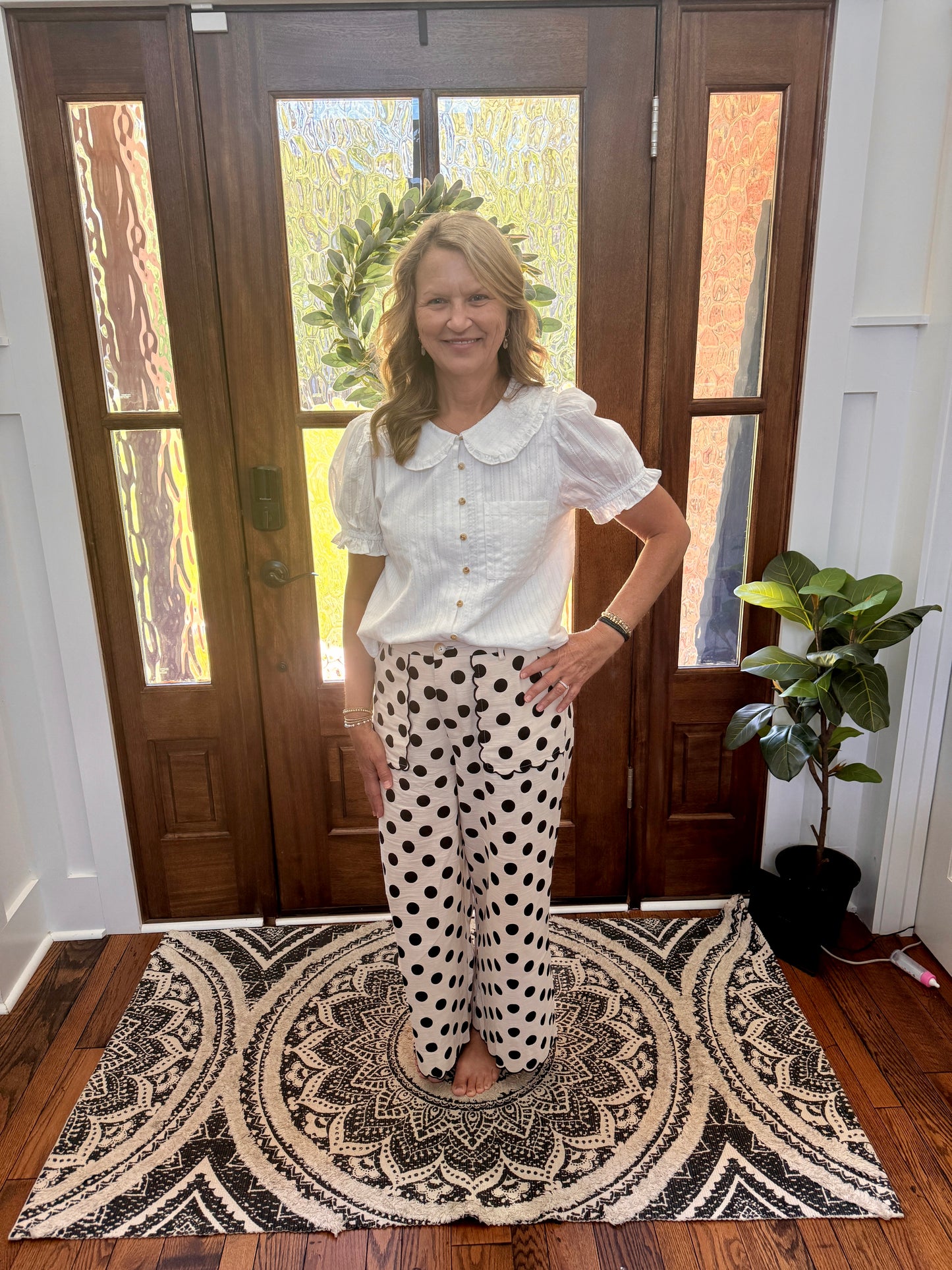 The Linen Polka Dot Pant