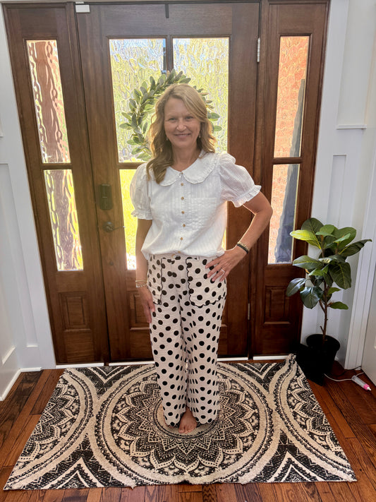 The Linen Polka Dot Pant