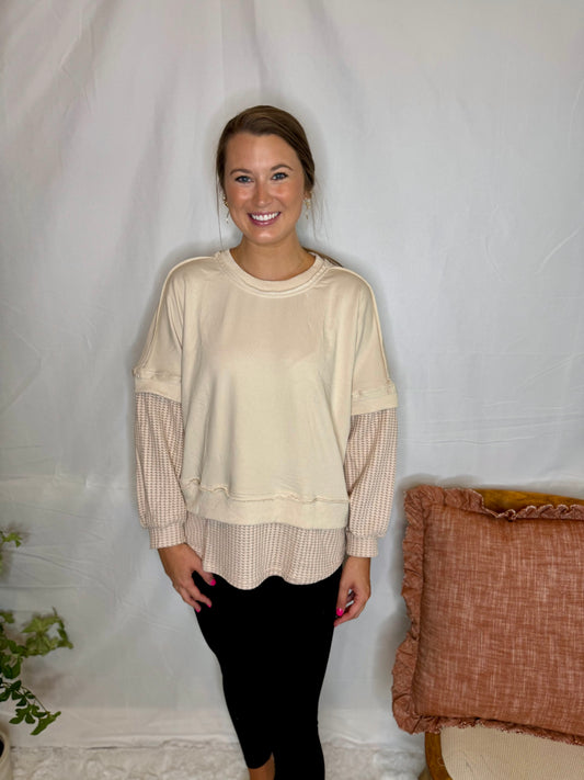 The Contrast Sweat Shirt Top