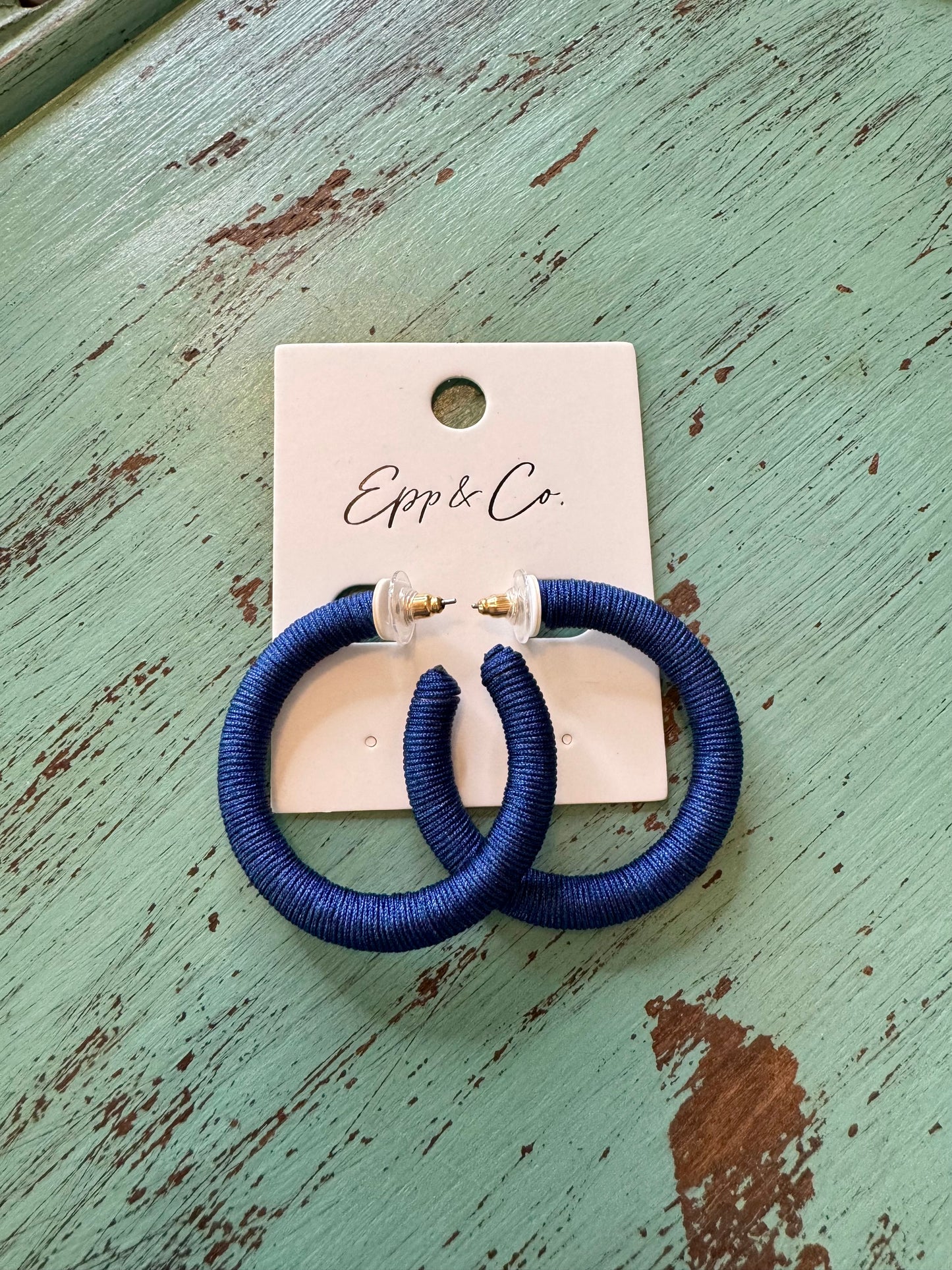 The Navy Thread Hoops