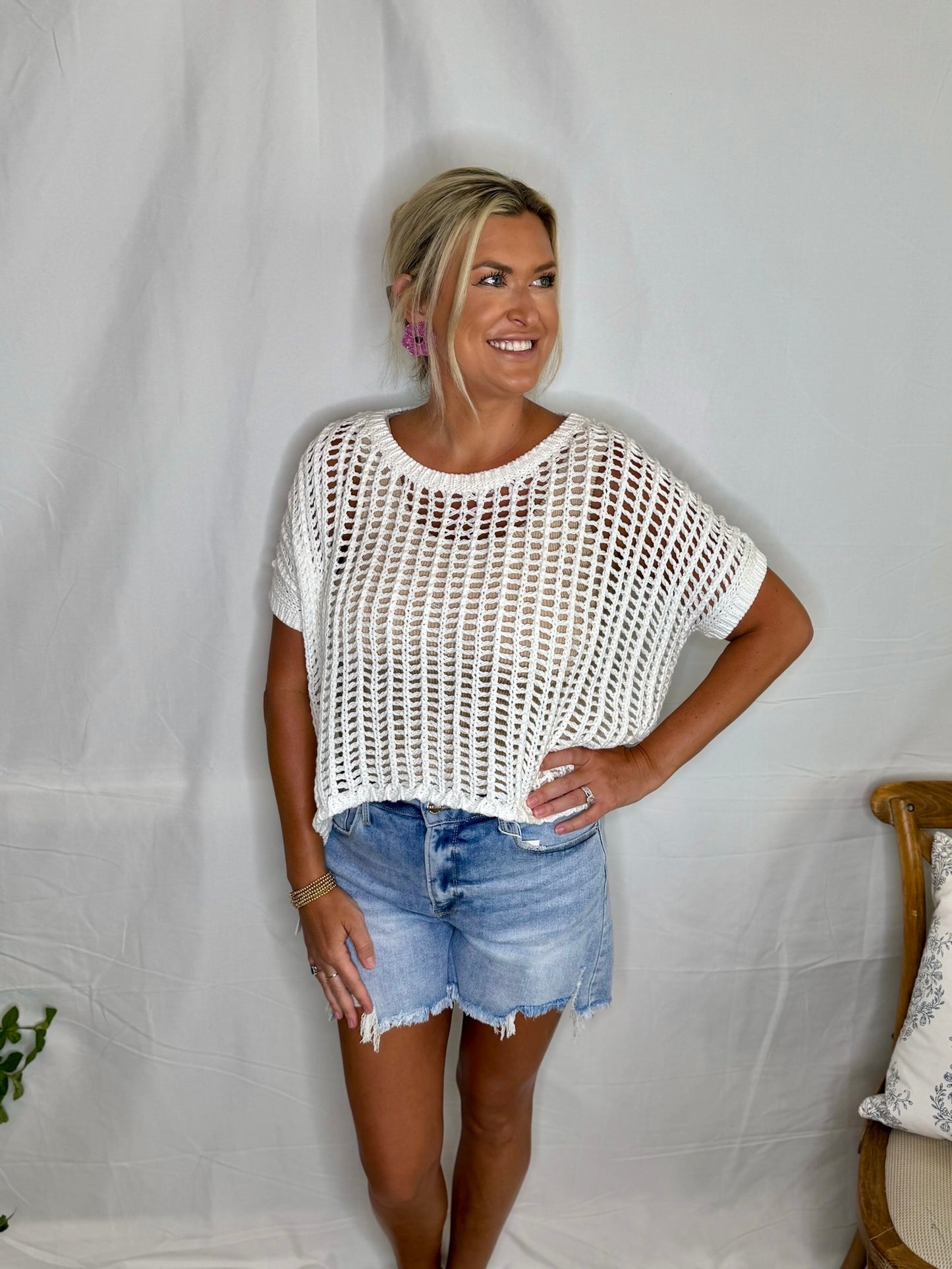 The Ivory Crochet Top