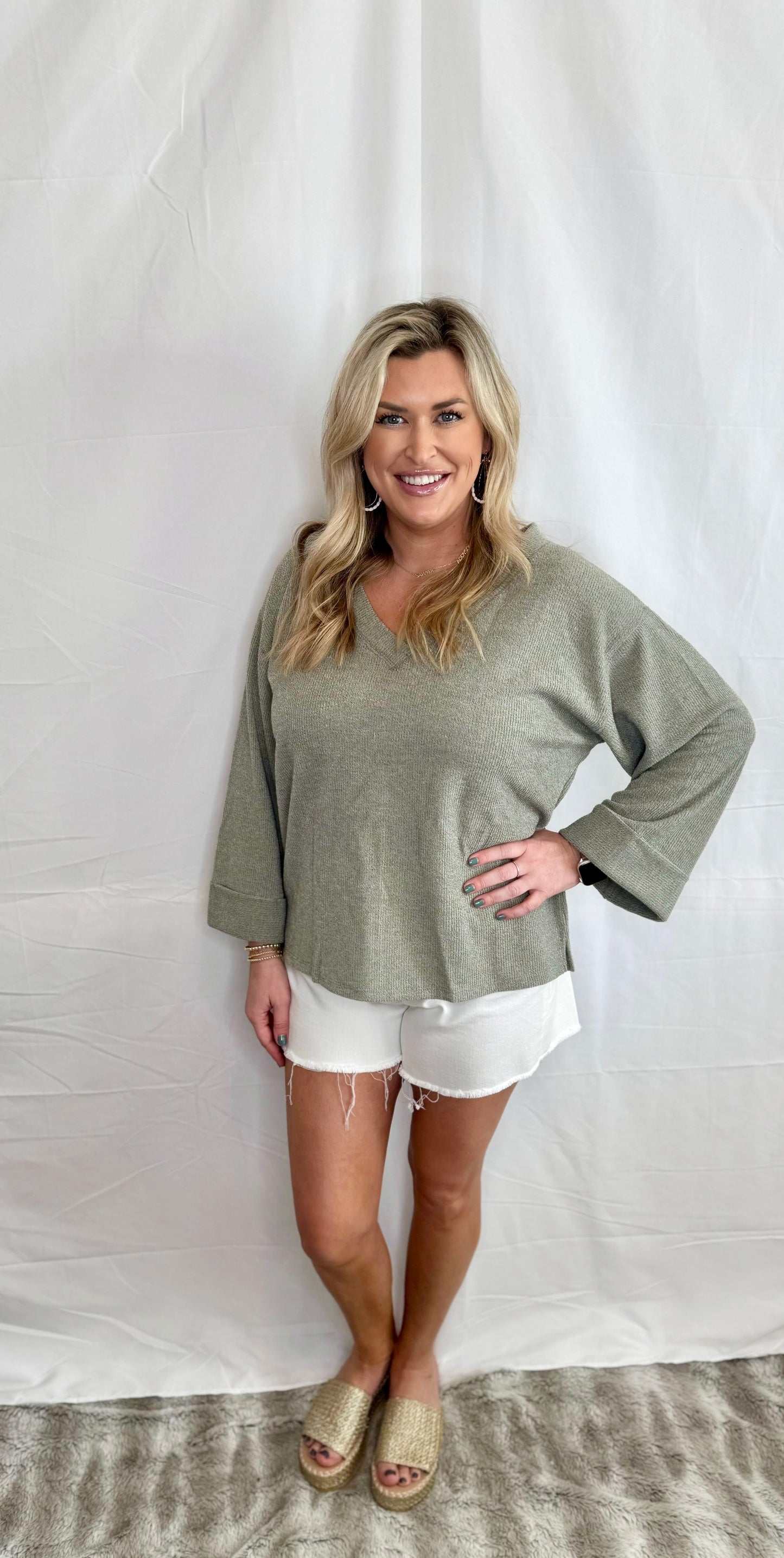 The Claire Pullover Knit - Sage