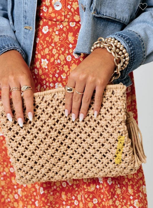 Bohemian Tassel Clutch