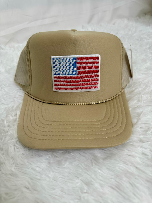 American Flag Trucker Hat