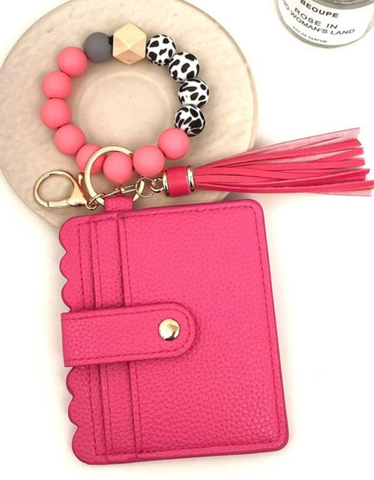 Beaded Bracelet Keychain Wallet