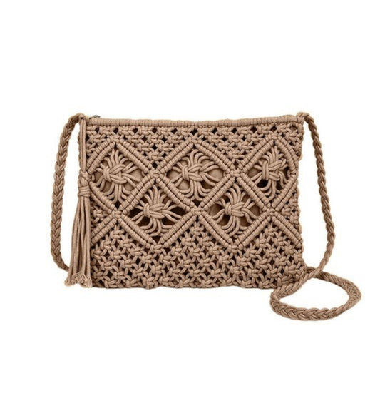 Woven Crochet Shoulder Bag